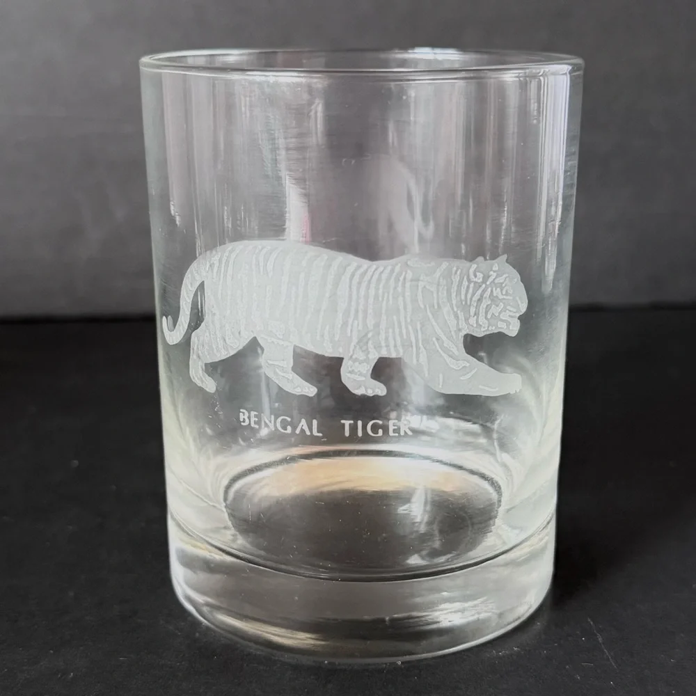 Georg Jensen “Endangered Species” Etched Whiskey Glasses 1970s Denmark– Set of 4
